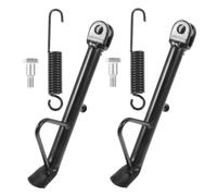 2 Set Cavalletto Moto Laterale con Foro 10mm e Vite 8 MM | Ferro Nero, Molle e Viti Incluse, per Motocicli e Scooter Elettrici, Parcheggio Stabile