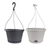 2 set cesto sospeso vaso da fiori appeso cesto per piante grasse (con gancio)