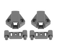 2 Set Chiavistello a Pulsante per Armadio e Cassettiera, Set | Blocco per Sportelli e Cassetti, Chiusura Scorrevole Viti, Plastico e Lega, Retrofit Facile