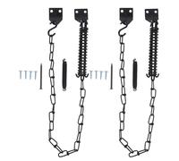 2 Set Chiudiporta Automatico Lucchetto Catena Porte Dello Schermo