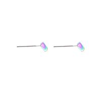 2 set Ciglia Specchio Strumento di Bellezza Manico Lungo Strumenti Accessori per Check Ciglia Finte Portatile In Acciaio Inox Durevole Multicolore