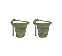 2 set cintura attrezzi da giardino marsupio con tasca multipla per donne e uomini verde 28,5 x 30 cm