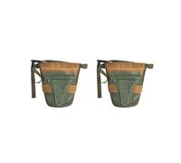 2 set cintura attrezzi da giardino marsupio con tasca multipla per donne e uomini verde e marrone 28,5 x 30 cm