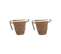 2 set cintura attrezzi da giardino marsupio con tasche multiple per donne e uomini, marrone, 28,5 x 30 cm