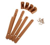 2 Set Connettore per Sollevamento Culla con Viti, Regolazione Sicura | Componenti in Plastica e Acciaio, Fissaggio Stabile per Sponde Culla e Mobili, Marrone