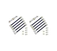 2 Set Connettori da 10 mm per Strisce LED RGB COB un 4 Pin, Connettori di Estensione un Doppia Estremità un Spina un 4 Pin Cavo di Prolunga da 5,5