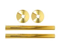 2 Set Copri Tubo Decorativo per Radiatori Bagno in Plastica Oro | Finitura Decorativa a Scatto, per Valvole Radiatore e Angolari Rubinetto, Manutenzione Minima