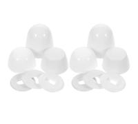 2 Set Copribulloni per Wc in Plastica Abs Bianco, Set