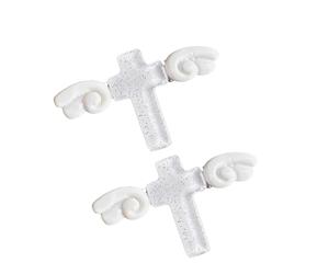 2 / set copricapo con fermaglio per capelli in resina gotica adorabile con brillante e design a crocifisso per copricapo estetico con barrette per ragazze dolci