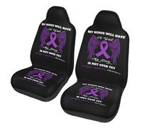 2 Set Coprisedili Anteriori Auto Wing Hodgkin's Lymphoma Awareness Coprisedili per Auto Unisex Traspiranti Copri-Sedile, per Veicoli, Camion, SUV