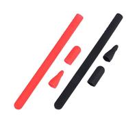 2 Set Custodia in Silicone Rossa Copertura Protettiva, per Pencil 2 | Impugnatura Comoda, Forma Graziosa, Design Semplice a Tinta Unita, Nero, per Stylus Pen