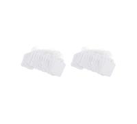 2 set da 100 etichette di carta con cordino attaccato, etichette per prezzi, per compleanno, 25 x 15 mm, bianche