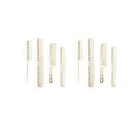 2 set da 4 pezzi con manico ergonomico per un'esperienza di pettinatura più confortevole dei capelli più comoda da tenere in mano pettine in metallo, oro ricco locale