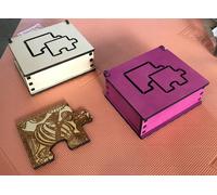 2 Set da 8 Sottobicchieri Puzzle in legno intarsiato Design originale da regalo