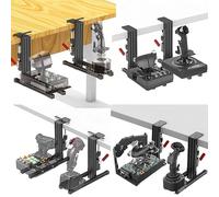 2 Set Desk Mount for Flight Sim controller, Compatible with Thrustmaster Warthog 10C&Throttle/ X52/X55/X56/Turtle Beach Flightstick/Winwing Orion 1&2/VPC T-50CM3/T.16000M FCS/TCA Officer Pack Airbus