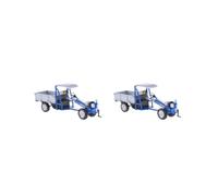 2 set di 1:16 Retro Lega Trattore Modello Fattoria Agricoltura Veicolo A Piedi Trattore Blu