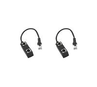 2 set di 1 a 2 prese LAN Ethernet spina di rete splitter adattatore Extender