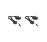 2 set di 1 pezzo 3,5 mm mono dritto microfono per auto amplificatore microfono nero