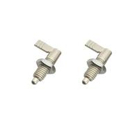 2 set di 1 x stantuffo a L in acciaio inox, filettatura fine, argento M10-6