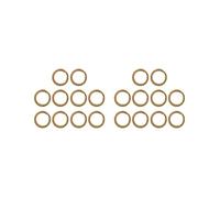 2 set di 10 anelli portachiavi in ottone rotondi piatti da 15 mm