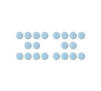 2 set di 10 bottoni rivestiti in tessuto, per cucito, scrapbooking, azzurro, 2 cm, 10 pezzi