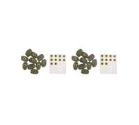 2 set di 10 stelle filanti a forma di teschio, per legare le mosche, colore: verde