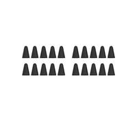 2 set di 10 tappi per pennini, antiscivolo, professionali, con punta della penna, copertura grande resistenza, facile rata, per computer, nero