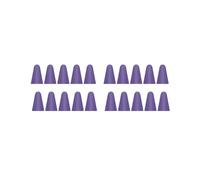 2 set di 10 tappi per pennini professionali in silicone resistente ai graffi per touchscreen a basso rumore, colore viola scuro