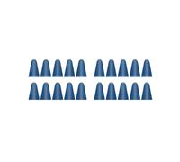 2 set di 10 tappi per pennino, professionali, resistenti ai graffi, pratici e rimovibili, in silicone, per touch screen, a basso rumore, blu