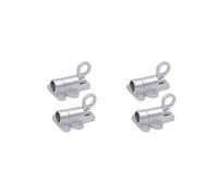 2 set di 2 chiavistelli per armadietti, con meccanismo a molla, chiusura automatica, colore argento, 2 pezzi