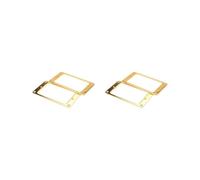 2 set di 2 pezzi per pickup humbucker per chitarra elettrica, dorati, 8,9 x 4,5 x 0,37 cm