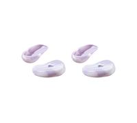 2 set di 2 protezioni per le orecchie in silicone morbido per tintura dei capelli, per uso domestico fai da te, viola chiaro, 7,5 x 5 x 2,5 cm