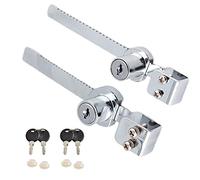 2 Set di 2 serrature scorrevoli in vetro a cricchetto serrature per porte vetrina serrature di sicurezza per porta della vetrina della scatola della posta