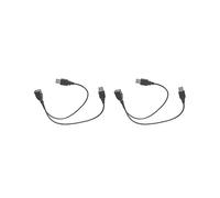 2 set di 20 cm USB 2.0 femmina a doppia presa USB jack splitter hub caricatore cavo dati