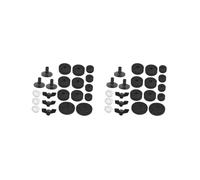 2 set di 21 accessori di ricambio per piatti con dadi ad alette rondelle per parti di batteria, colore nero