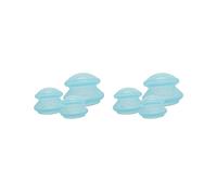 2 set di 3 coppette in silicone per massaggio a ventosa per spalla, braccia, corpo, blu