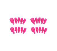 2 set di 5 pezzi di plastica per rimuovere le unghie dei piedi e delle unghie, per nail art, soak off, con clip per rimuovere lo smalto gel UV, colore rosso rosa