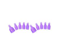 2 set di 5 pezzi in plastica per rimuovere le unghie dei piedi e delle unghie, per nail art, soak off, con clip, per rimuovere lo smalto gel UV, colore: viola