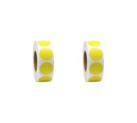 2 set di 500 mini adesivi in carta kraft etichette adesive per scrapbooking, giallo, 2,5 cm