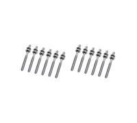 2 set di 6 aste di tensione per tamburo, viti di montaggio M5 per percussioni Accs Build M5 x 45 mm, argento