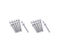 2 set di 6 aste di tensione per tamburo, viti di montaggio M5 per percussioni Accs Build M5 x 60 mm, argento