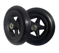 2 Set Di 7 "sostituzione Ruote Anteriori Per Sedie A Rotelle, Passeggini Ruote Della Rotella E Accessori Del Rullo (Zwart)