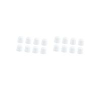 2 set di 8 copribulloni per WC, leggeri, decorativi, per uso domestico, bianco, 31,5 x 30 mm