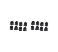 2 set di 8 copribulloni per WC, leggeri, decorativi, per uso domestico, nero, 31,5 x 30 mm