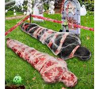 2 set di accessori di scena per Halloween, cadaveri finti, per Halloween, decorazione spaventosa, decorazione di Halloween, decorazione per feste morte, vittime infestate