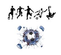 2 Set Di Adesivi A Parete Della Serie Calcistica, Adesivi Decorativi Creativi, Accessori Per La Casa, Decorazioni Della Camera.