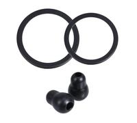 2 Set di Auricolari per Stetoscopio Membrana Integrata in Pvc Nero