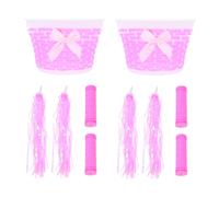 2 set di bambini Bici cestello maniglia copre graziosi nastri accessori per