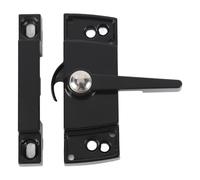 2 set di blocchi di fulmine, fermo di finestra scorrevole con viti adatte a scorrimento verticale e orizzontale (Nero)