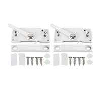 2 set di blocchi di fulmine, fermo di finestra scorrevole con viti adatte a scorrimento verticale e orizzontale (Bianco)